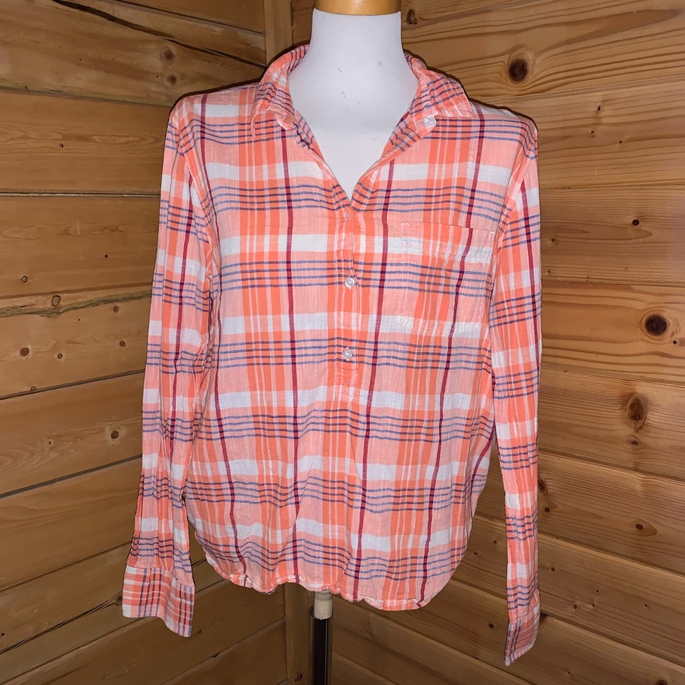 3/$15 J. Crew large 100 percent cotton button top